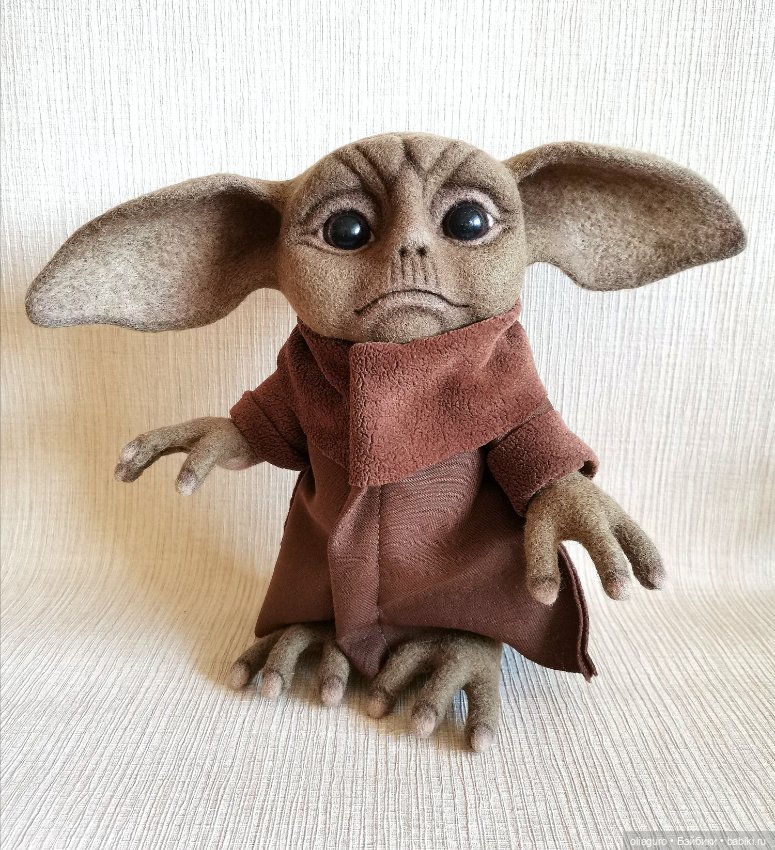 Малыш Йода — Авторские куклы из шерсти (валяние): сухое (фото 4)