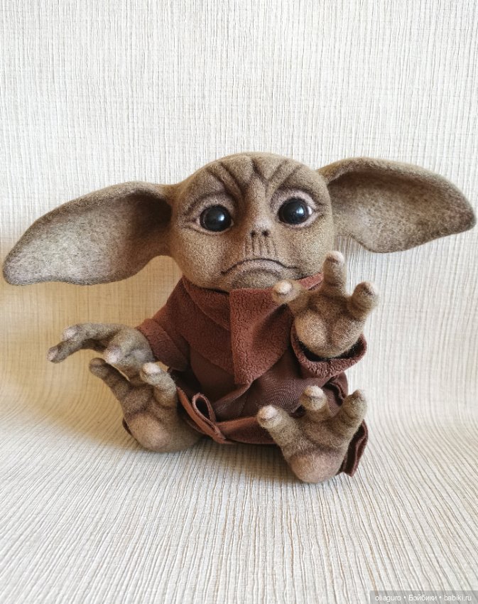 Малыш Йода — Авторские куклы из шерсти (валяние): сухое (фото 9)