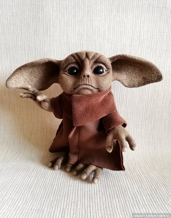 Малыш Йода — Авторские куклы из шерсти (валяние): сухое (фото 7)