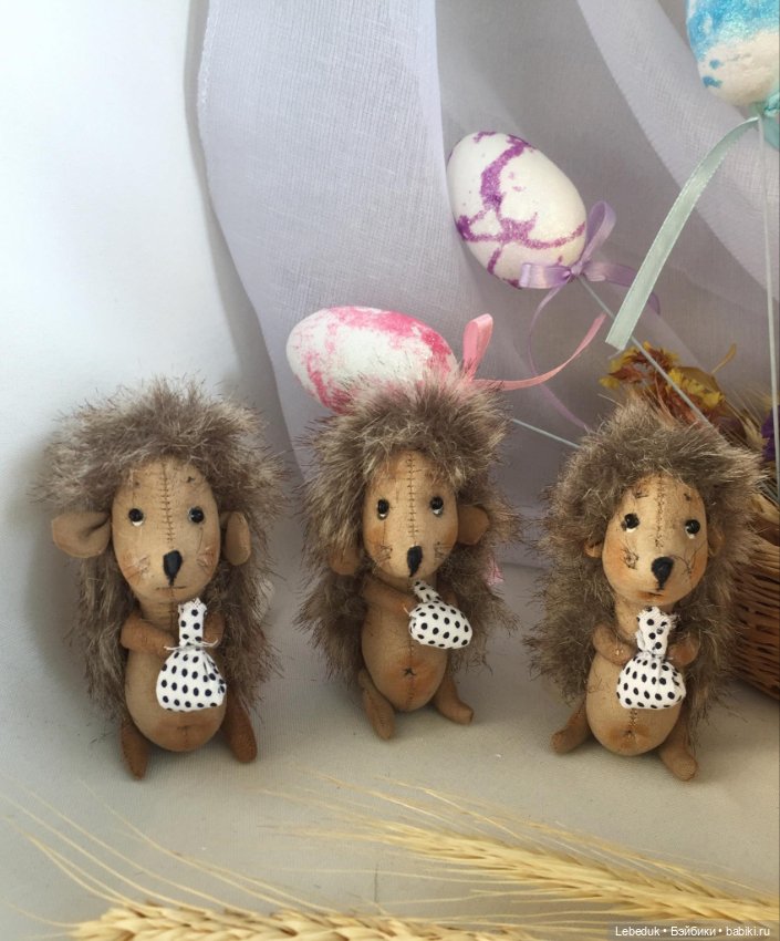 Ёжики-путешественники. Интерьерные текстильные игрушки (фото 8)