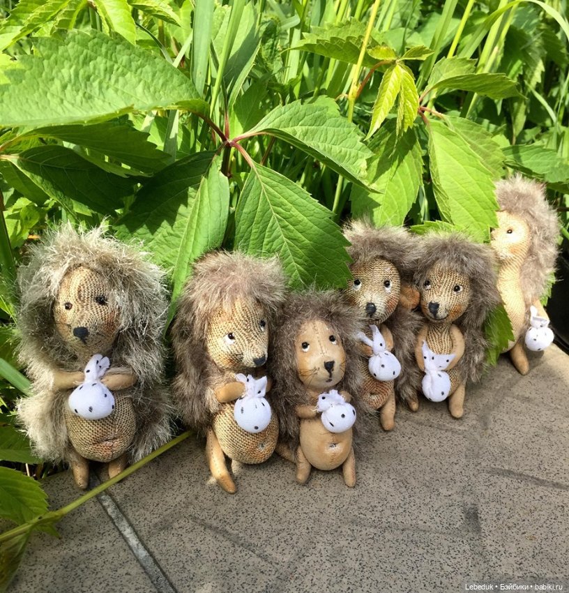 Ёжики-путешественники. Интерьерные текстильные игрушки (фото 3)