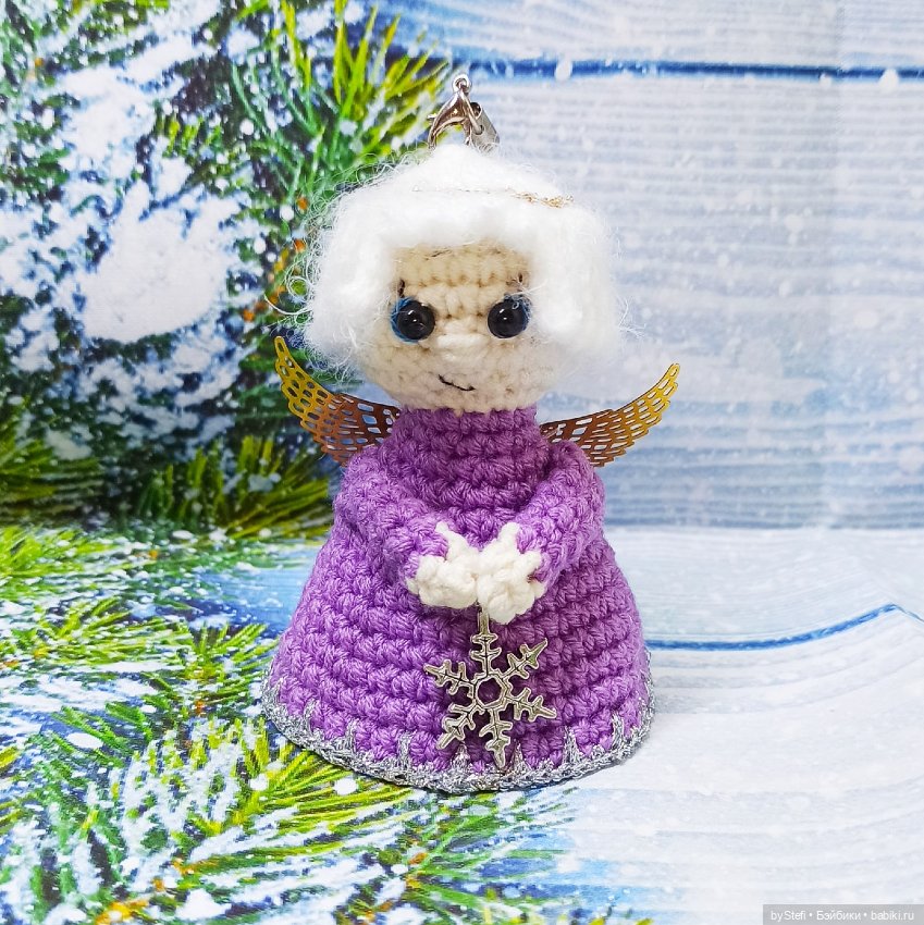 Рождественский ангелочек — Вязаные игрушки и амигуруми: крючком (фото 3)