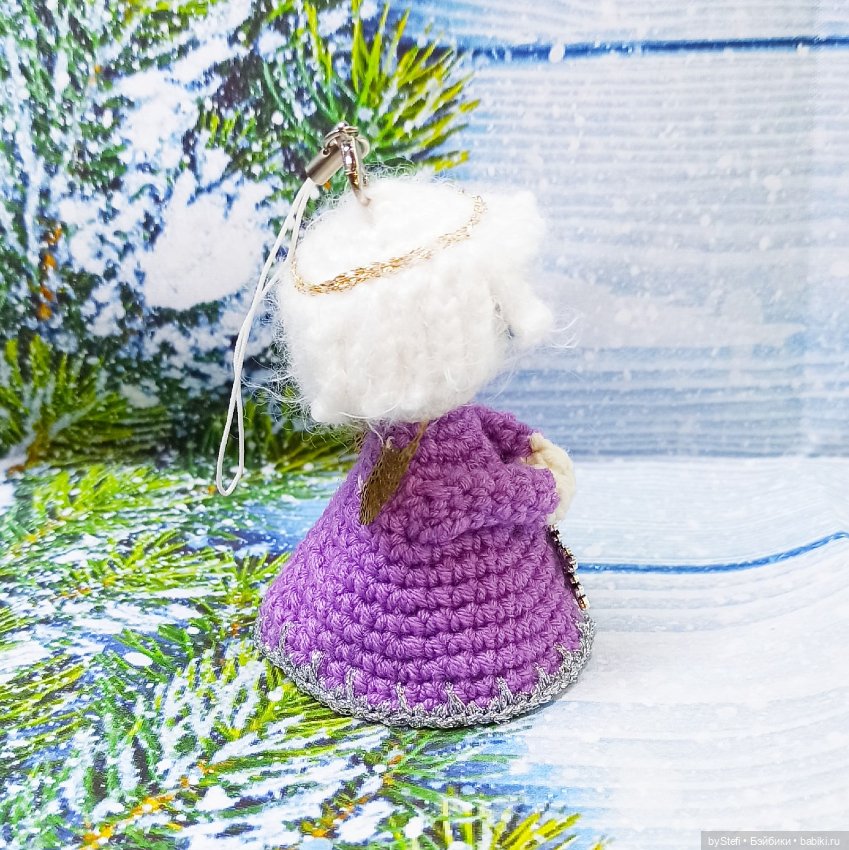 Рождественский ангелочек — Вязаные игрушки и амигуруми: крючком (фото 5)