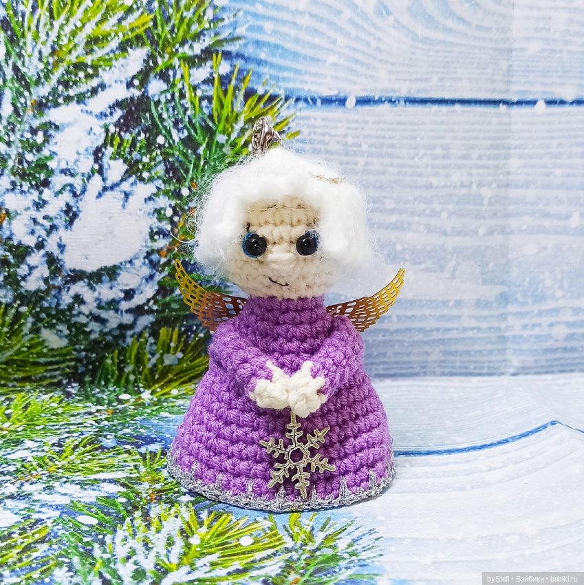 Рождественский ангелочек — Вязаные игрушки и амигуруми: крючком (фото 7)