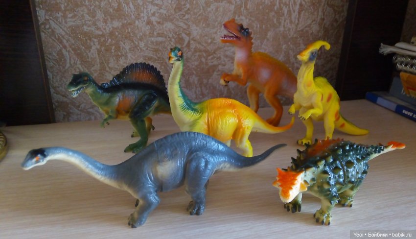 Набор фигурок - 2 - Динозавров (6 шт) и динозаврик на палец. Покупки из Магнита 2 (фото 2)