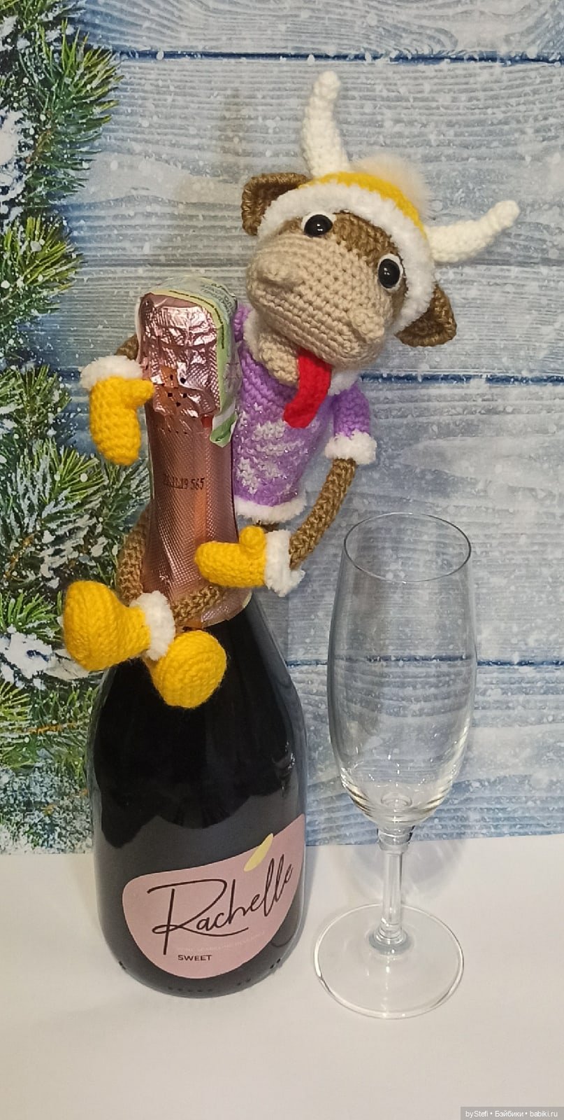 Новогодний бычок Мотя! Позитивный парень. Готов встречать НГ! Авторская работа. Много фото