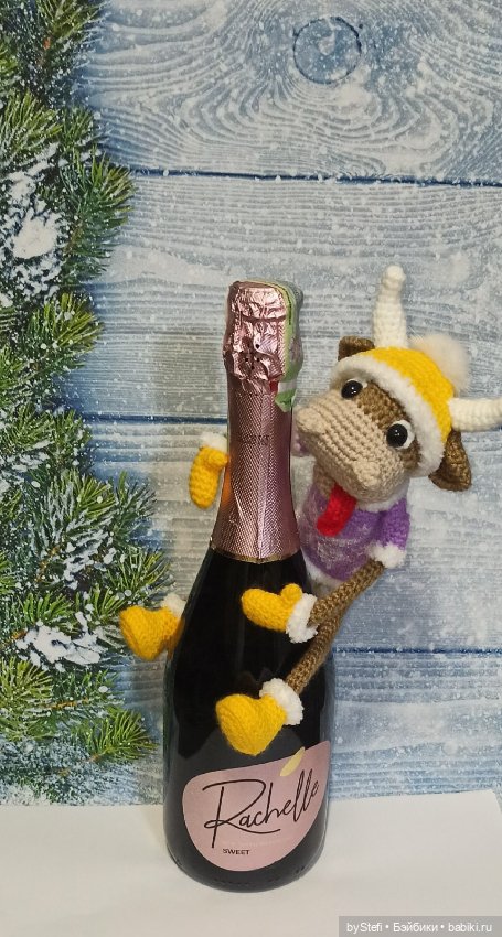 Новогодний бычок Мотя! Позитивный парень. Готов встречать НГ! Авторская работа. Много фото