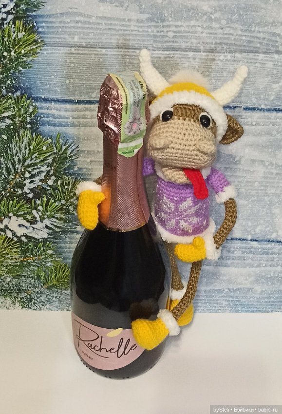 Новогодний бычок Мотя! Позитивный парень. Готов встречать НГ! Авторская работа. Много фото