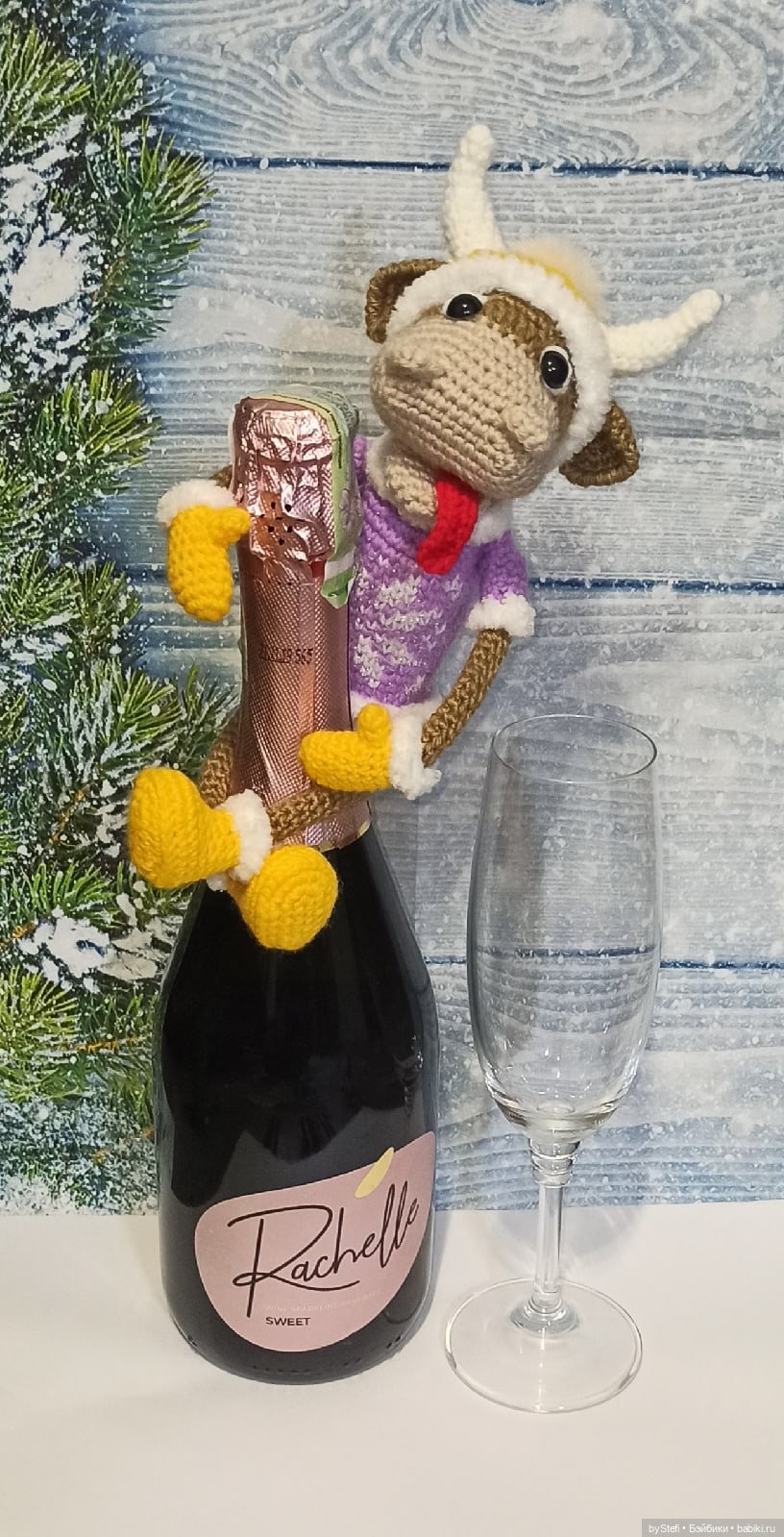 Новогодний бычок Мотя! Позитивный парень. Готов встречать НГ! Авторская работа. Много фото