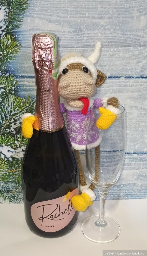 Новогодний бычок Мотя! Позитивный парень. Готов встречать НГ! Авторская работа. Много фото