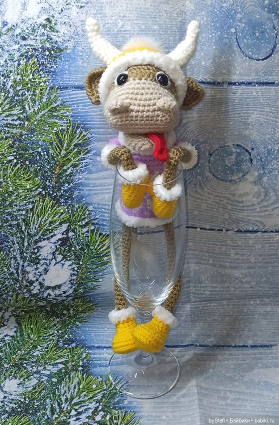 Новогодний бычок Мотя! Позитивный парень. Готов встречать НГ! Авторская работа. Много фото