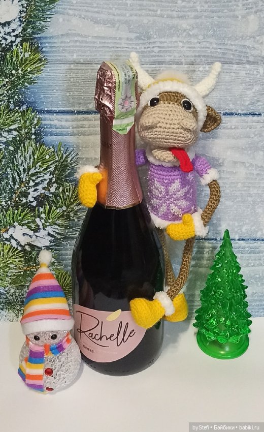 Новогодний бычок Мотя! Позитивный парень. Готов встречать НГ! Авторская работа. Много фото