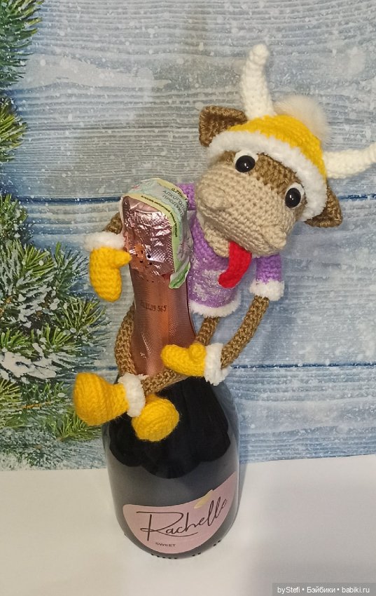 Новогодний бычок Мотя! Позитивный парень. Готов встречать НГ! Авторская работа. Много фото