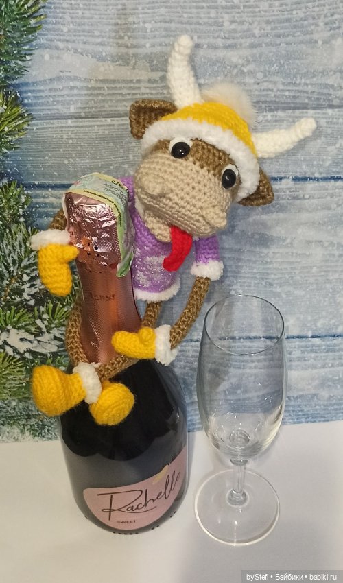 Новогодний бычок Мотя! Позитивный парень. Готов встречать НГ! Авторская работа. Много фото