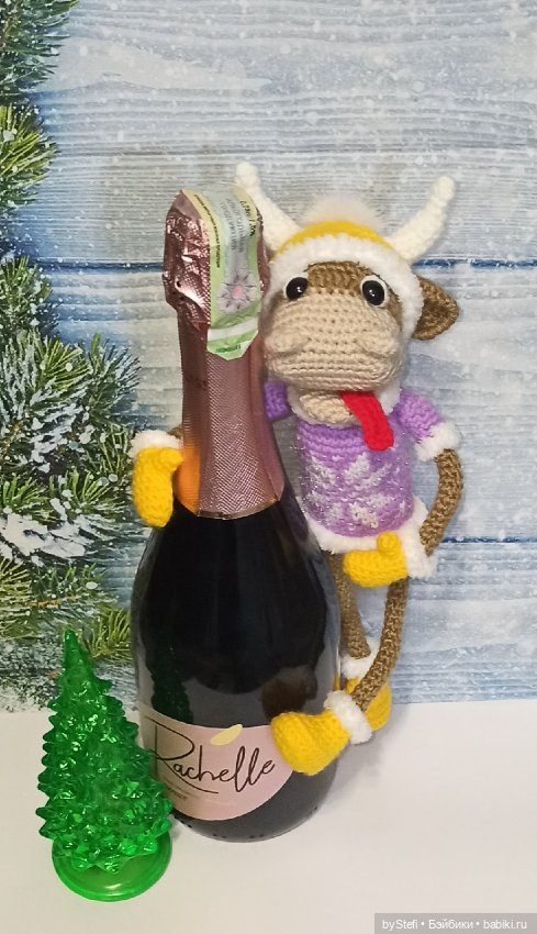 Новогодний бычок Мотя! Позитивный парень. Готов встречать НГ! Авторская работа. Много фото