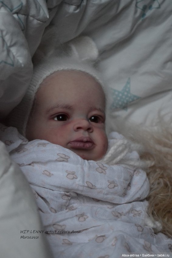 Lenny от Ольги Ауэр в процессе возрождения. Кукла-реборн Анны Морозовой