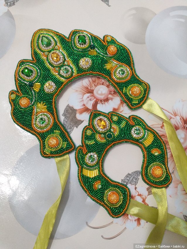 Кокошник и оплечье для кукол Готц Хозяйка медной горы (фото 4)