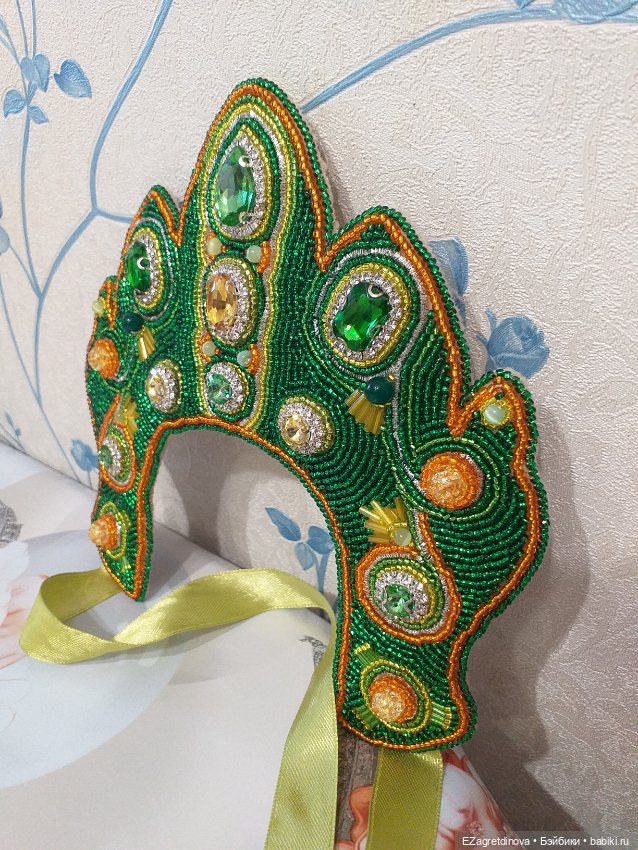 Кокошник и оплечье для кукол Готц Хозяйка медной горы (фото 7)