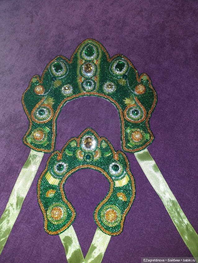 Кокошник и оплечье для кукол Готц Хозяйка медной горы (фото 2)