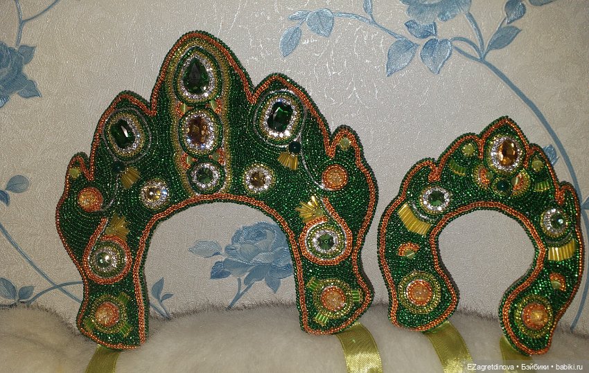 Кокошник и оплечье для кукол Готц Хозяйка медной горы (фото 3)