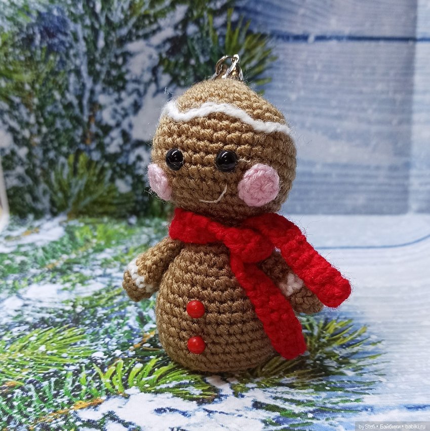 Пряничный человечек. Ёлочная игрушка ручной работы (фото 2)