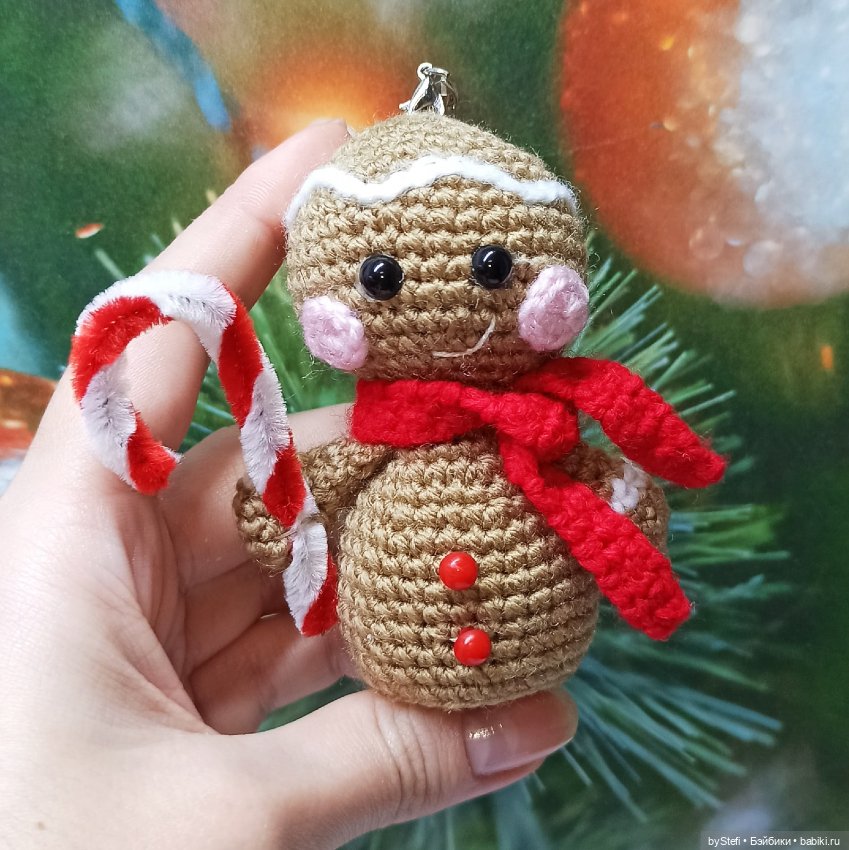 Пряничный человечек. Ёлочная игрушка ручной работы (фото 6)