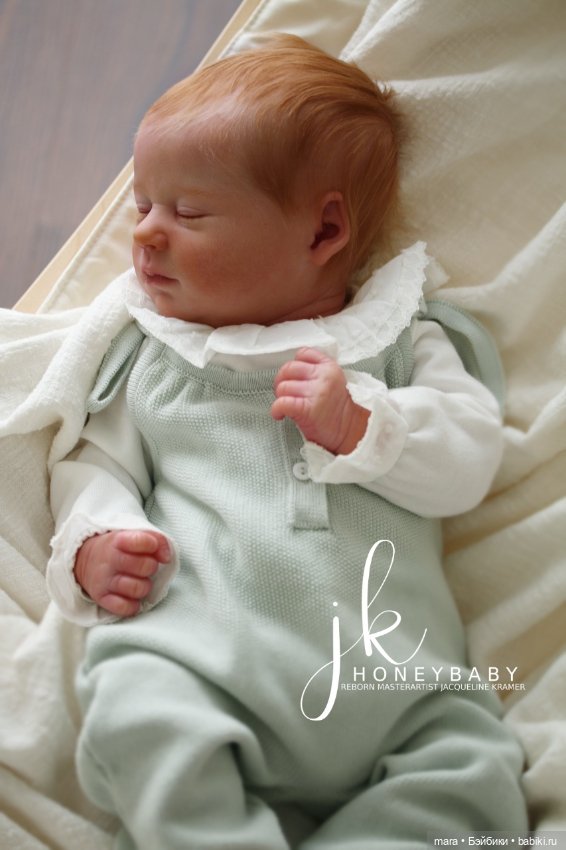RealBorn Marnie asleep by Bountiful Baby, автор прототипа Jacqueline Kramer