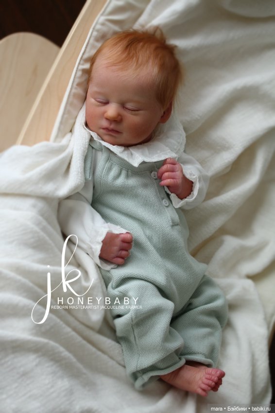 RealBorn Marnie asleep by Bountiful Baby, автор прототипа Jacqueline Kramer