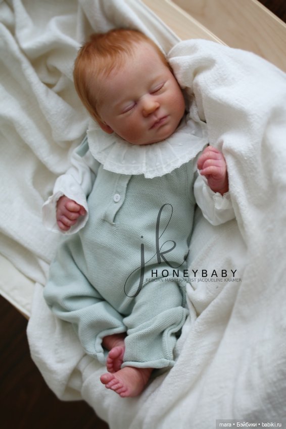 RealBorn Marnie asleep by Bountiful Baby, автор прототипа Jacqueline Kramer