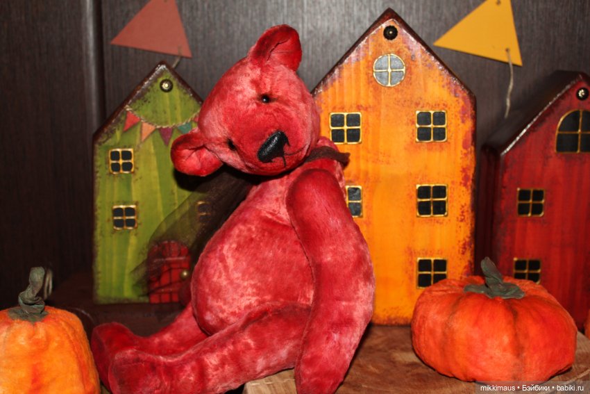 Цвет настроения красный. Мишки Анны Глазуновой (фото 6)