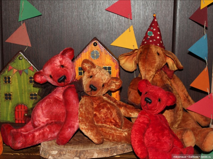 Цвет настроения красный. Мишки Анны Глазуновой (фото 2)