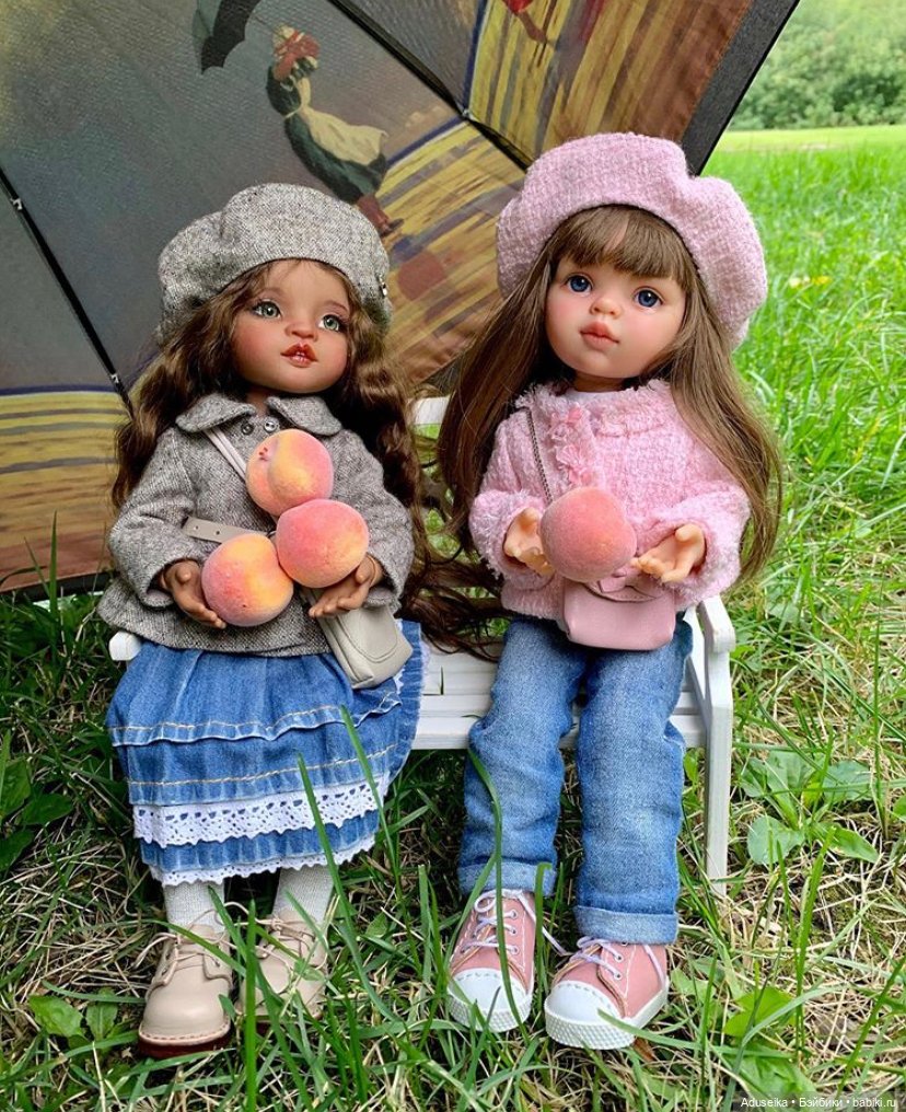 Девочки с персиками — ООАК Paola Reina (Паола Рейна) и испанских кукол: перерисовка (фото 3)