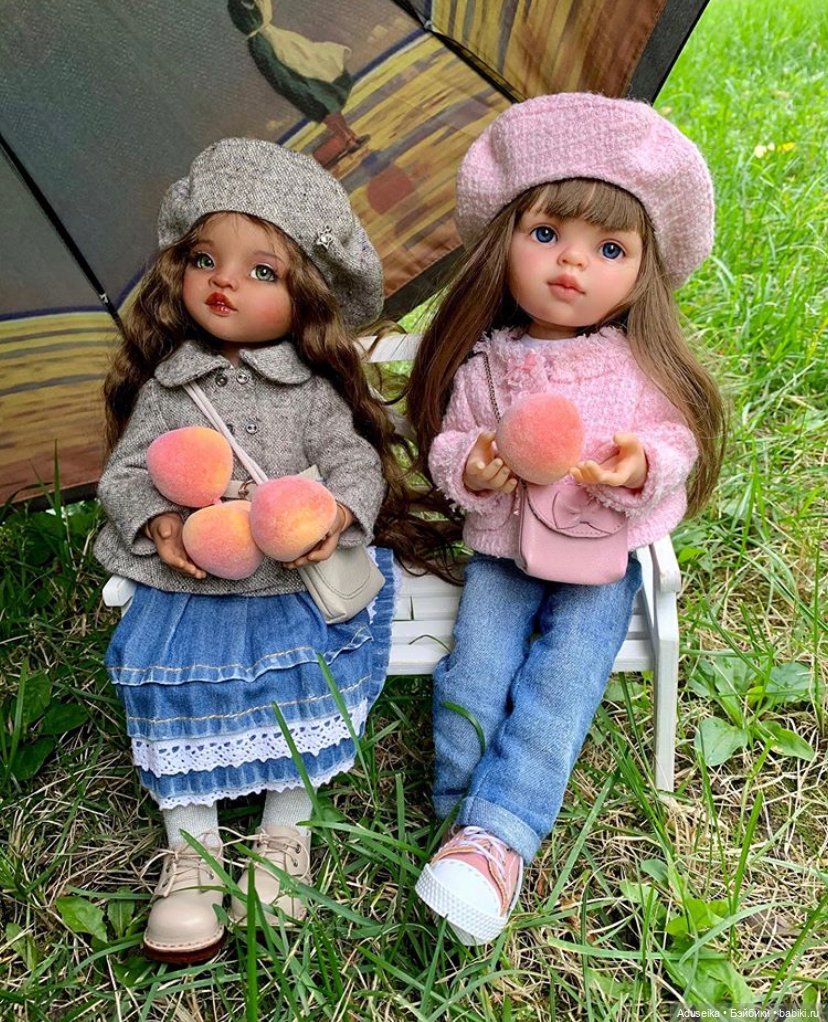 Девочки с персиками — ООАК Paola Reina (Паола Рейна) и испанских кукол: перерисовка (фото 4)
