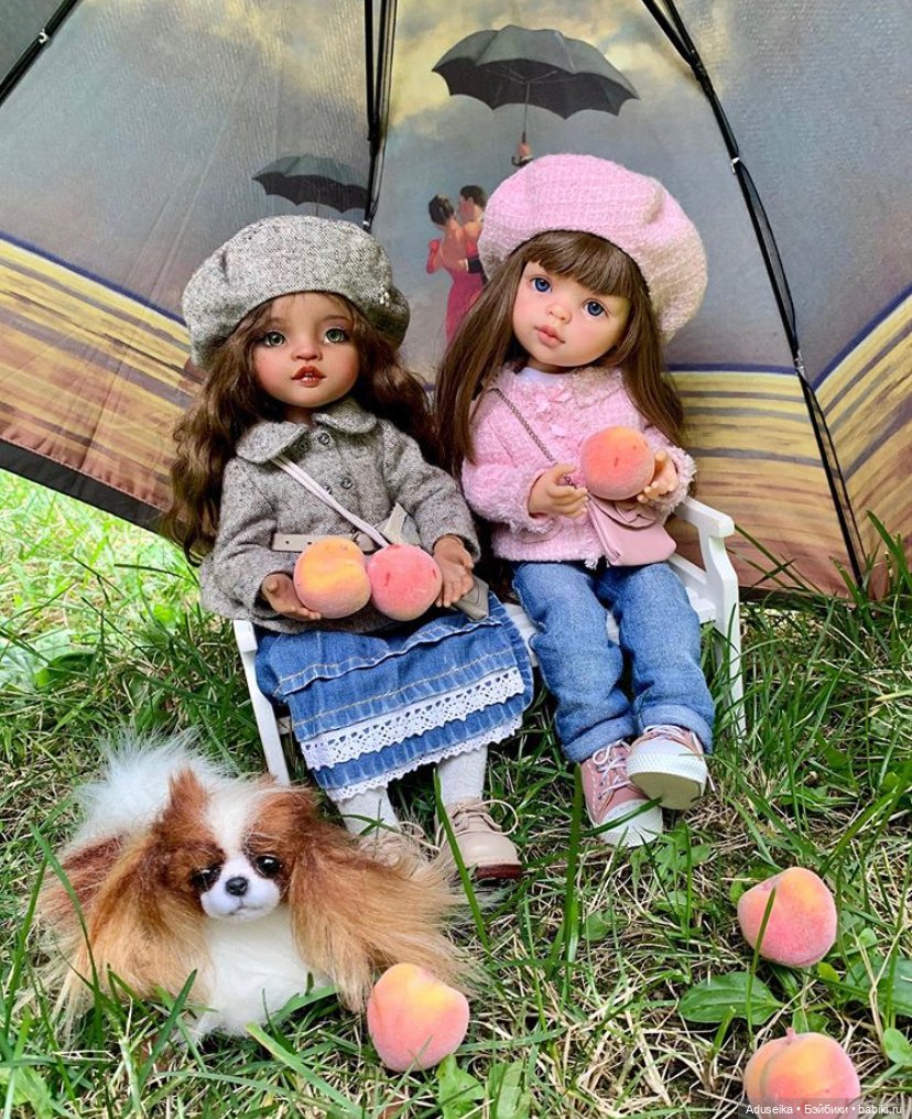 Девочки с персиками — ООАК Paola Reina (Паола Рейна) и испанских кукол: перерисовка (фото 5)