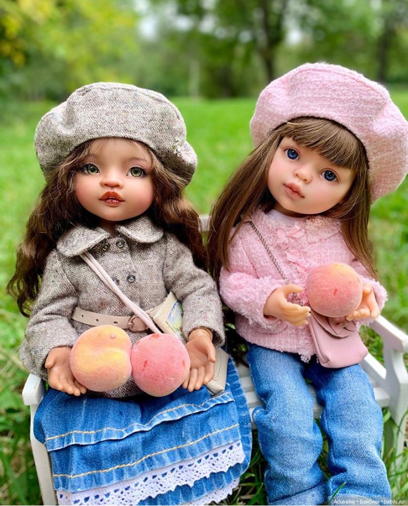 Девочки с персиками — ООАК Paola Reina (Паола Рейна) и испанских кукол: перерисовка