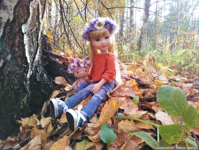 Как моя малышка зайку в лесу повстречала