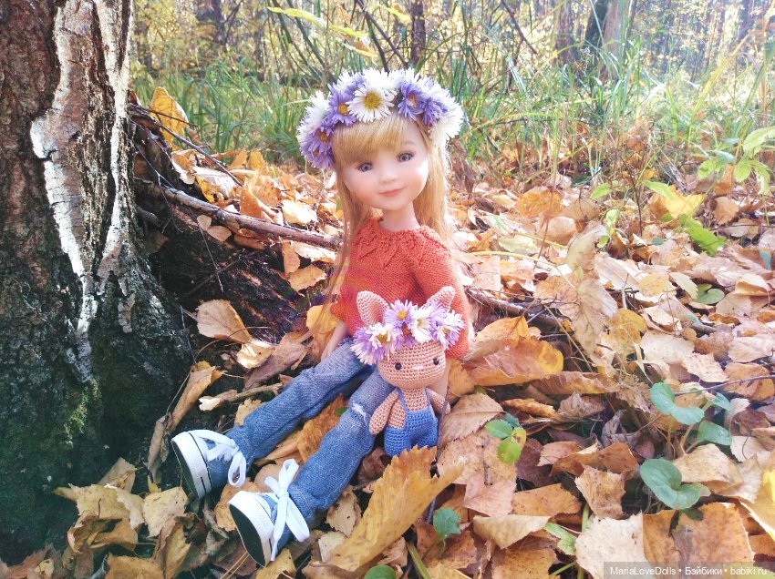 Как моя малышка зайку в лесу повстречала