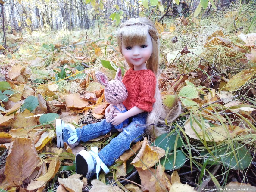 Как моя малышка зайку в лесу повстречала