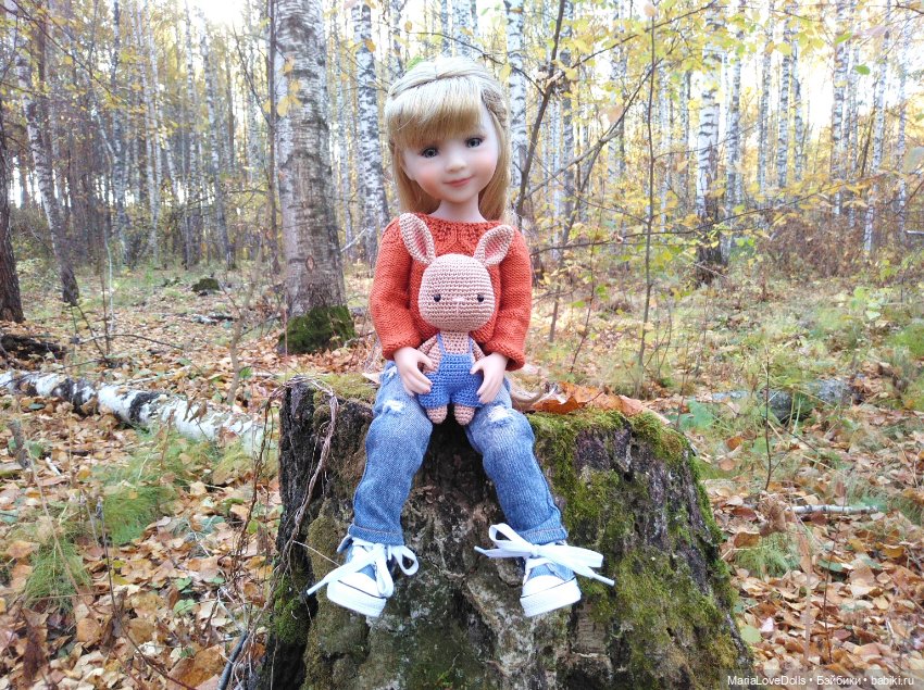 Как моя малышка зайку в лесу повстречала