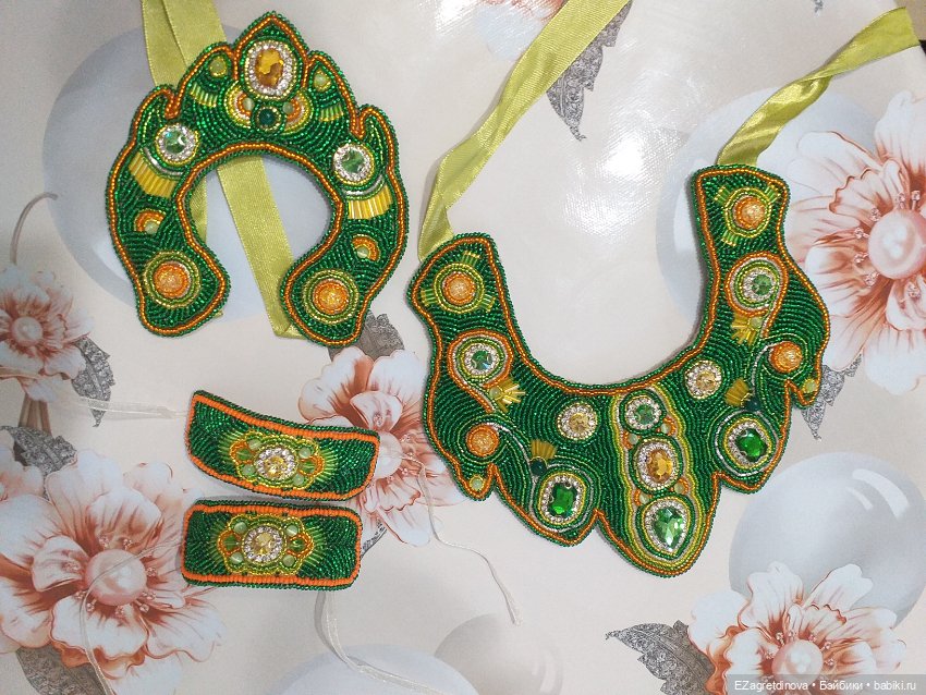 Кокошник и оплечье для кукол Готц Хозяйка медной горы