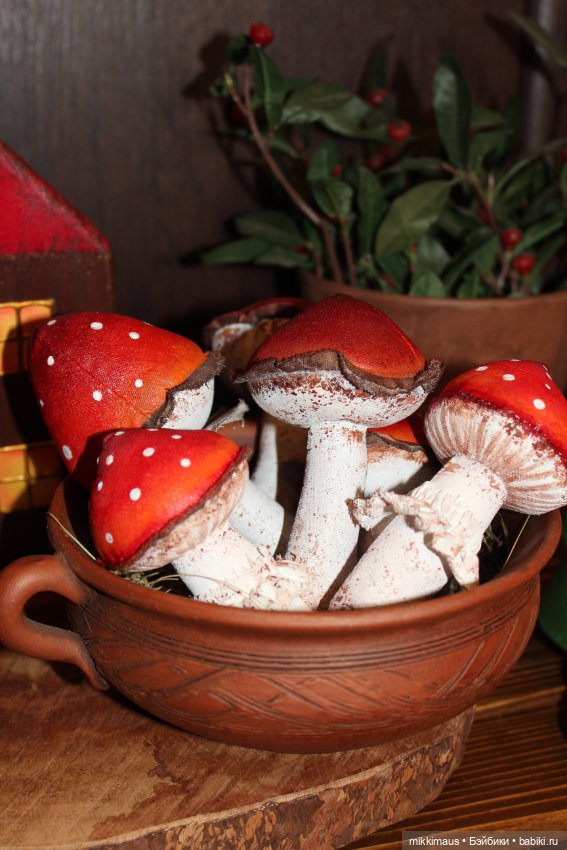 Мухоморчики мои. Игрушки Анны Глазуновой (фото 3)