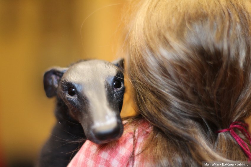 Испанский гальго — Игрушки в смешанной технике (мех и глина): Арт