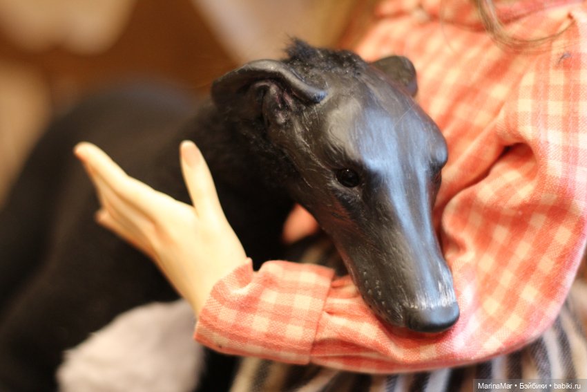 Испанский гальго — Игрушки в смешанной технике (мех и глина): Арт (фото 9)