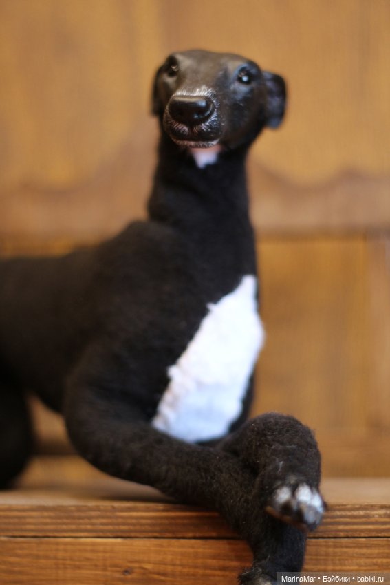 Испанский гальго — Игрушки в смешанной технике (мех и глина): Арт (фото 8)