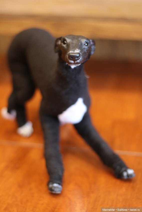 Испанский гальго — Игрушки в смешанной технике (мех и глина): Арт (фото 6)