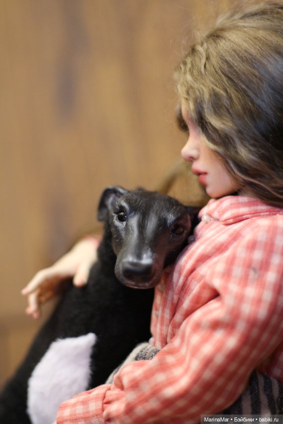 Испанский гальго — Игрушки в смешанной технике (мех и глина): Арт