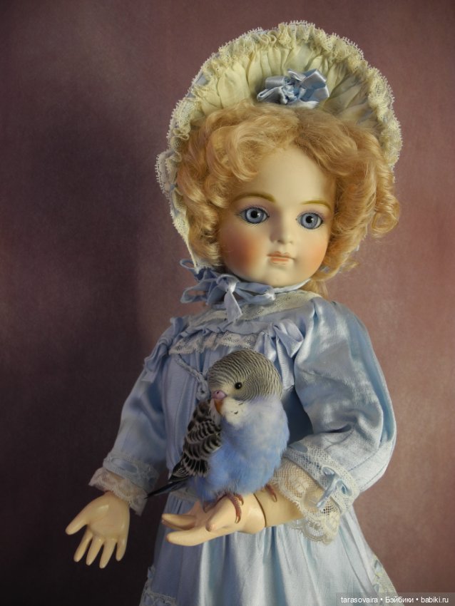 Фотосессия с птичкой — Редкие антикварные куклы и реплики: воск (фото 6)