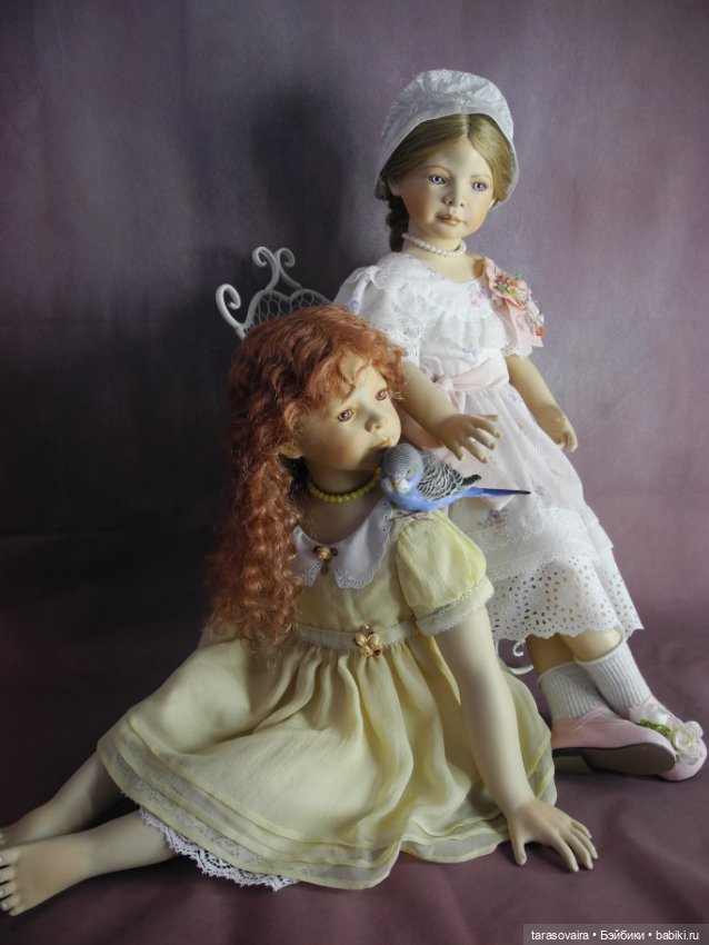 Фотосессия с птичкой — Редкие антикварные куклы и реплики: воск