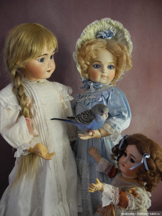 Фотосессия с птичкой — Редкие антикварные куклы и реплики: воск (фото 7)