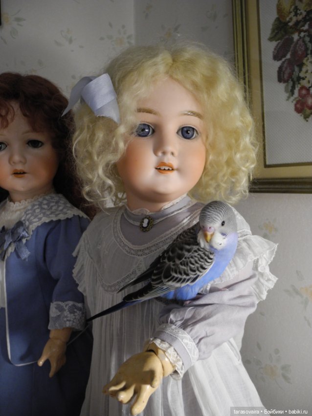 Фотосессия с птичкой — Редкие антикварные куклы и реплики: воск
